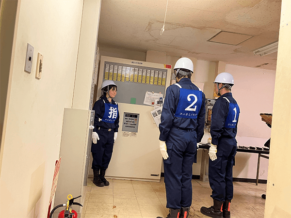 非常ベル鳴動、受信盤を確認!