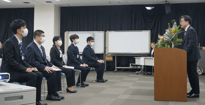 入社式 社長あいさつ